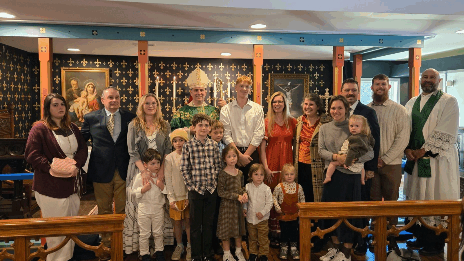 Bishop Lopes with our 2024 Confirmandi